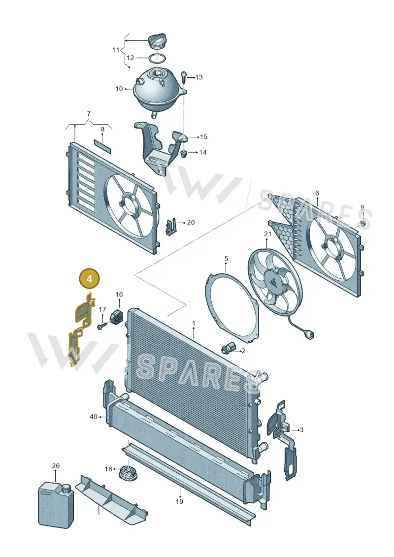 6V0121284 — Skoda Fabia (2014-2022) diagram 773121850, position 4