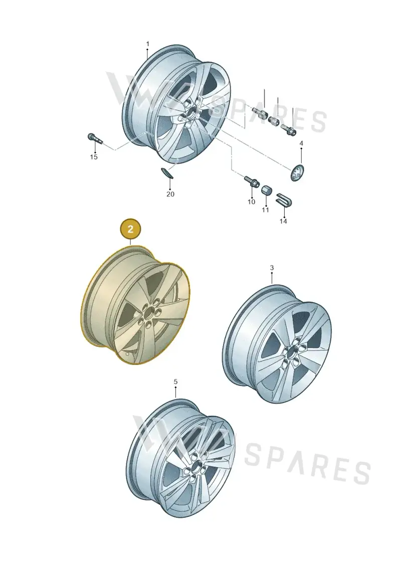 6V0601025A8Z8 — Skoda Fabia (2014-2022) diagram 797601500, position 2
