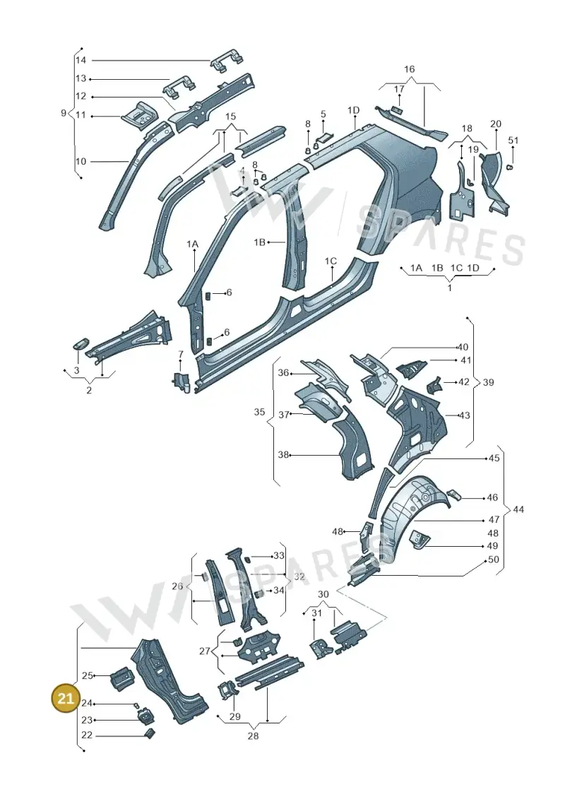 6V0809203 — Skoda Fabia (2014-2022) diagram 797809300, position 21