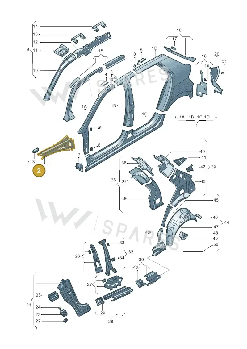 6V0810136 — Skoda Fabia (2014-2022) diagram 797809300, position 2