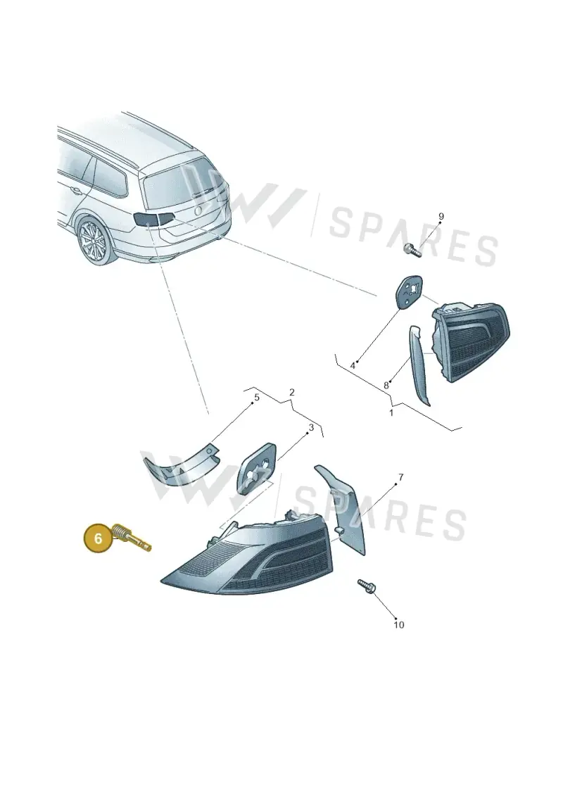6V0945246 — Skoda Superb Combi (2015-2024) diagram 851945016, position 6