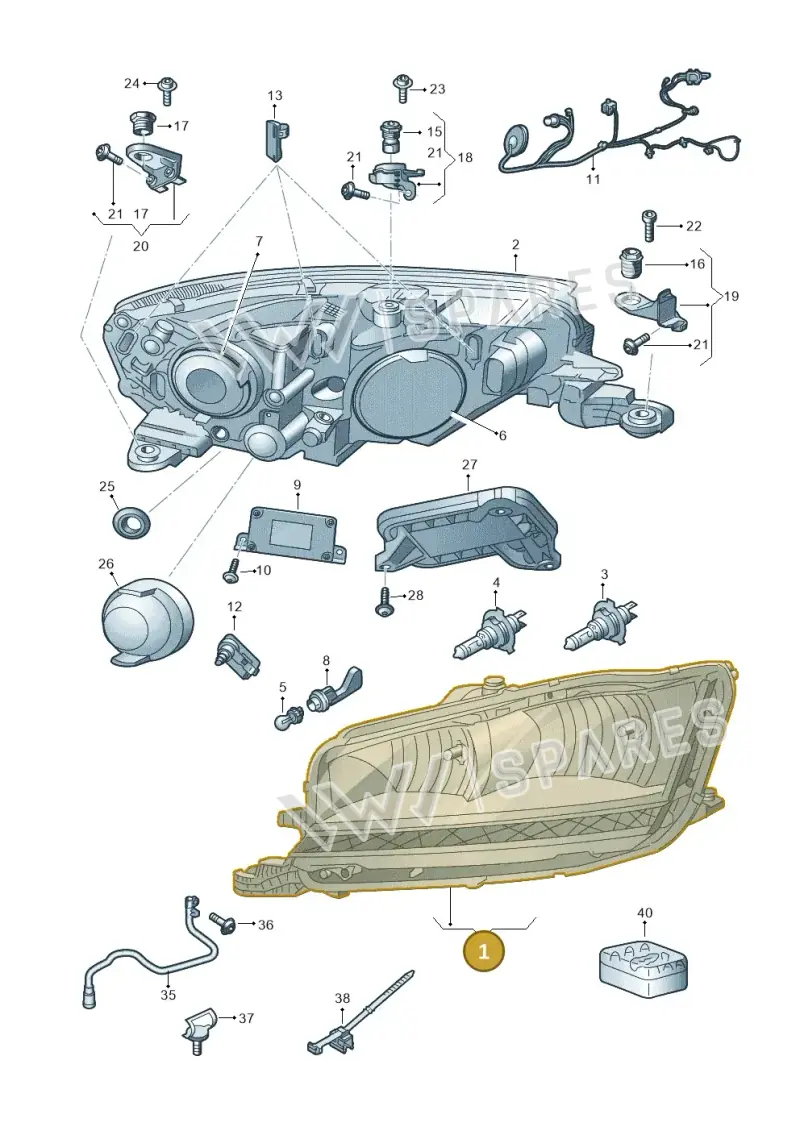 6V2941015D — Skoda Fabia (2014-2022) diagram 797941011, position 1