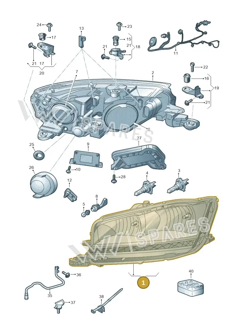 6V2941016D — Skoda Fabia (2014-2022) diagram 797941011, position 1