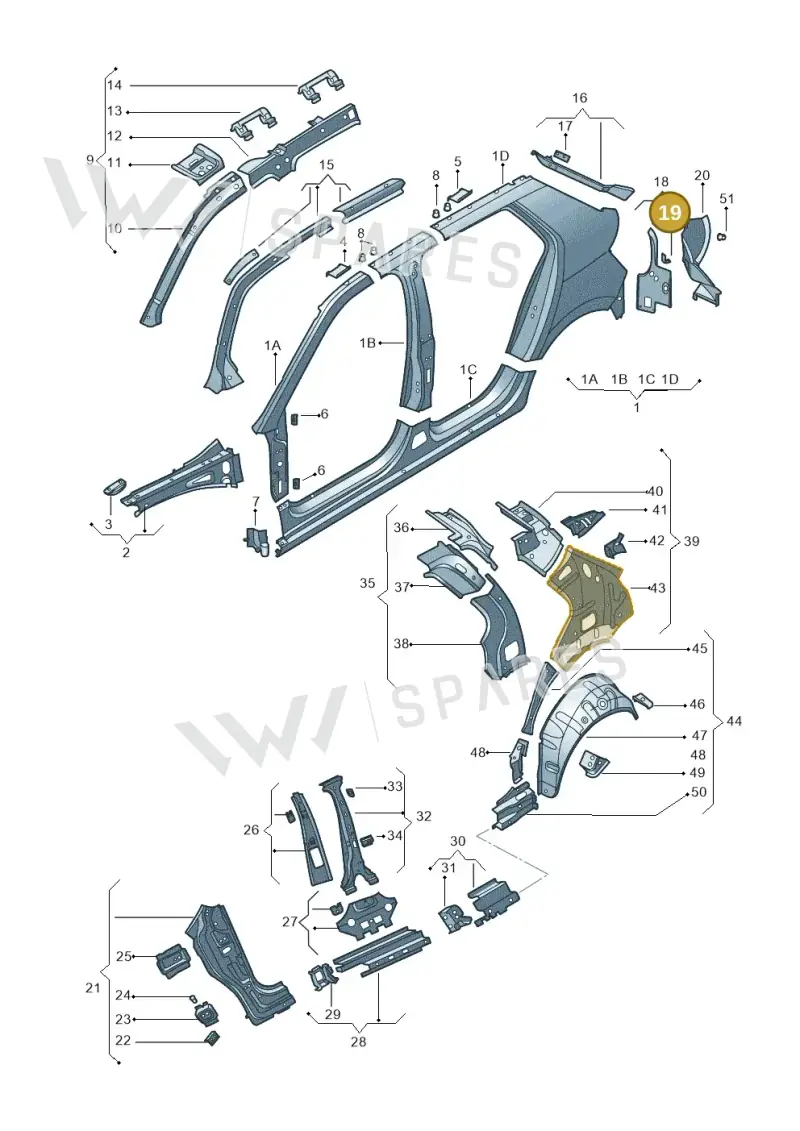 6V6813270 — Skoda Fabia (2014-2022) diagram 797809300, position 19