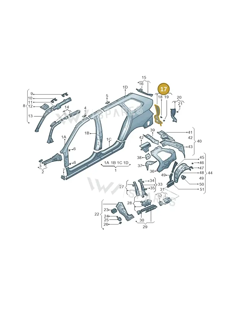 6V9809072A — Skoda Fabia (2014-2022) diagram 797809350, position 17