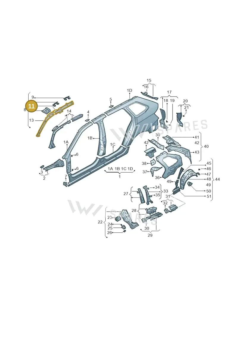 6V9809431 — Skoda Fabia (2014-2022) diagram 797809350, position 11
