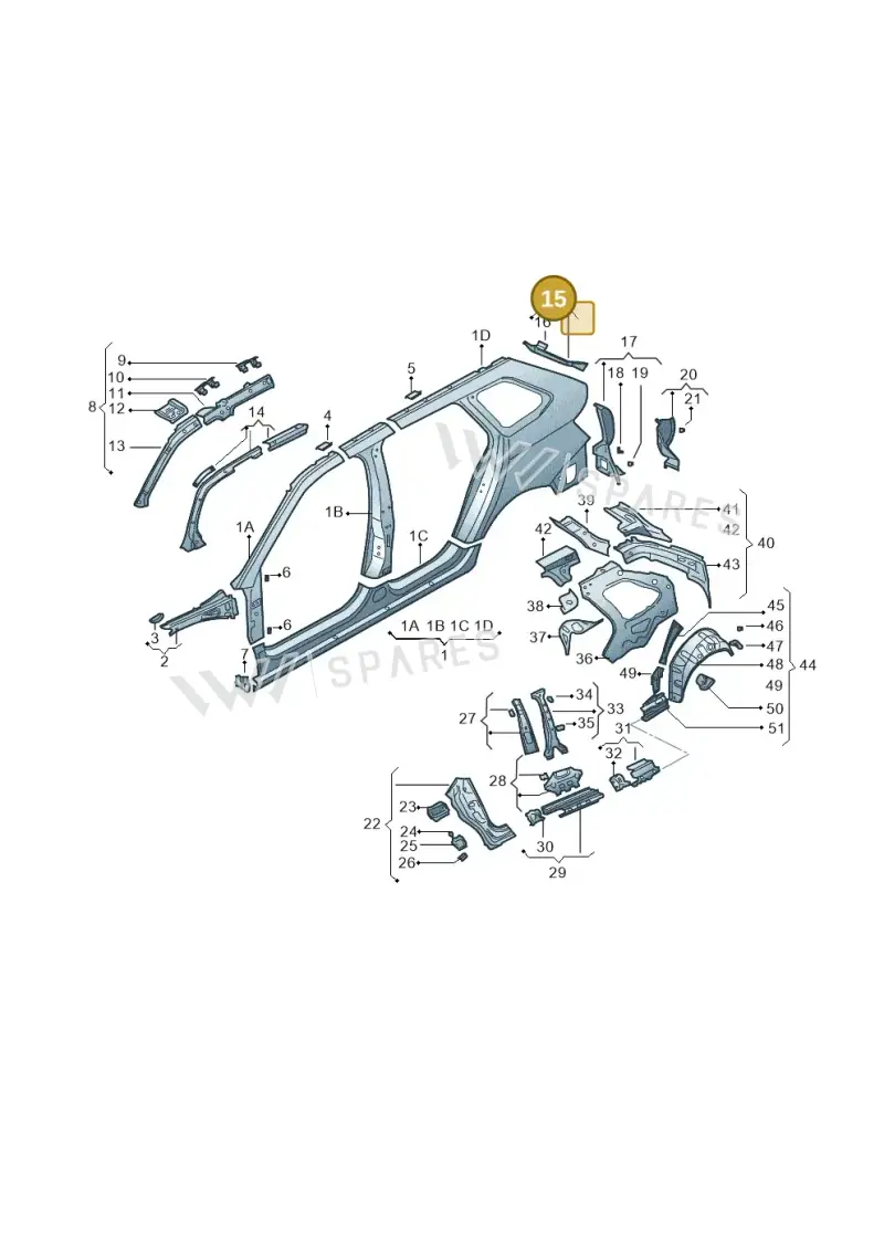 6V9809641 — Skoda Fabia (2014-2022) diagram 797809350, position 15