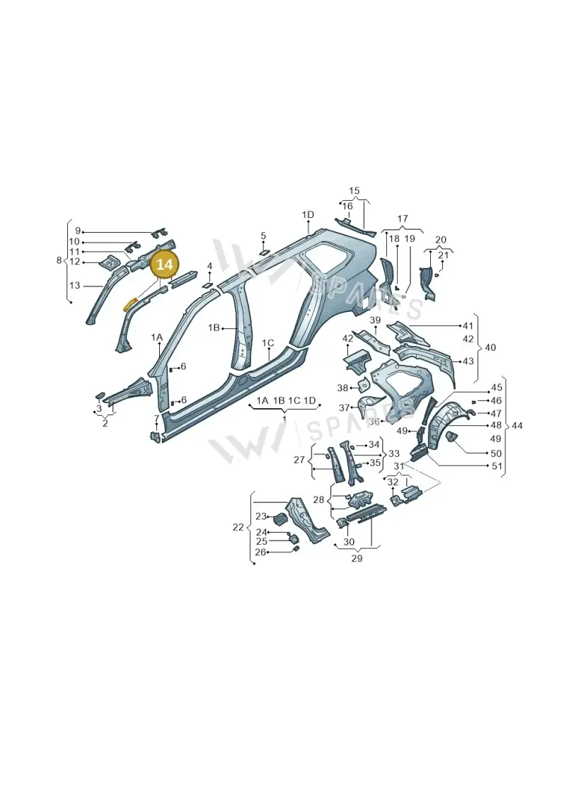 6V9810263 — Skoda Fabia (2014-2022) diagram 797809350, position 14