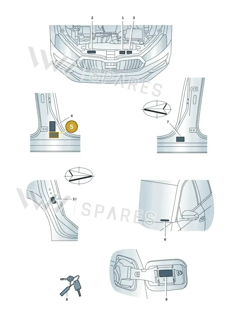 6VA000101C — Skoda Fabia (2021-2022) diagram 6vn010000, position 5