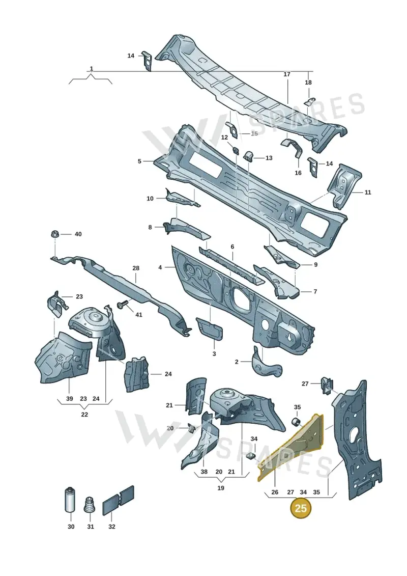 6VA802124 — Skoda Fabia (2021-2022) diagram 6vn805050, position 25