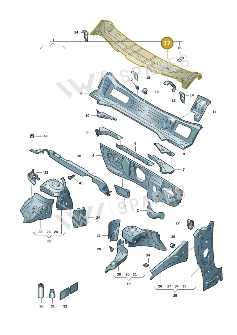 6VA802555 — Skoda Fabia (2021-2022) diagram 6vn805050, position 17