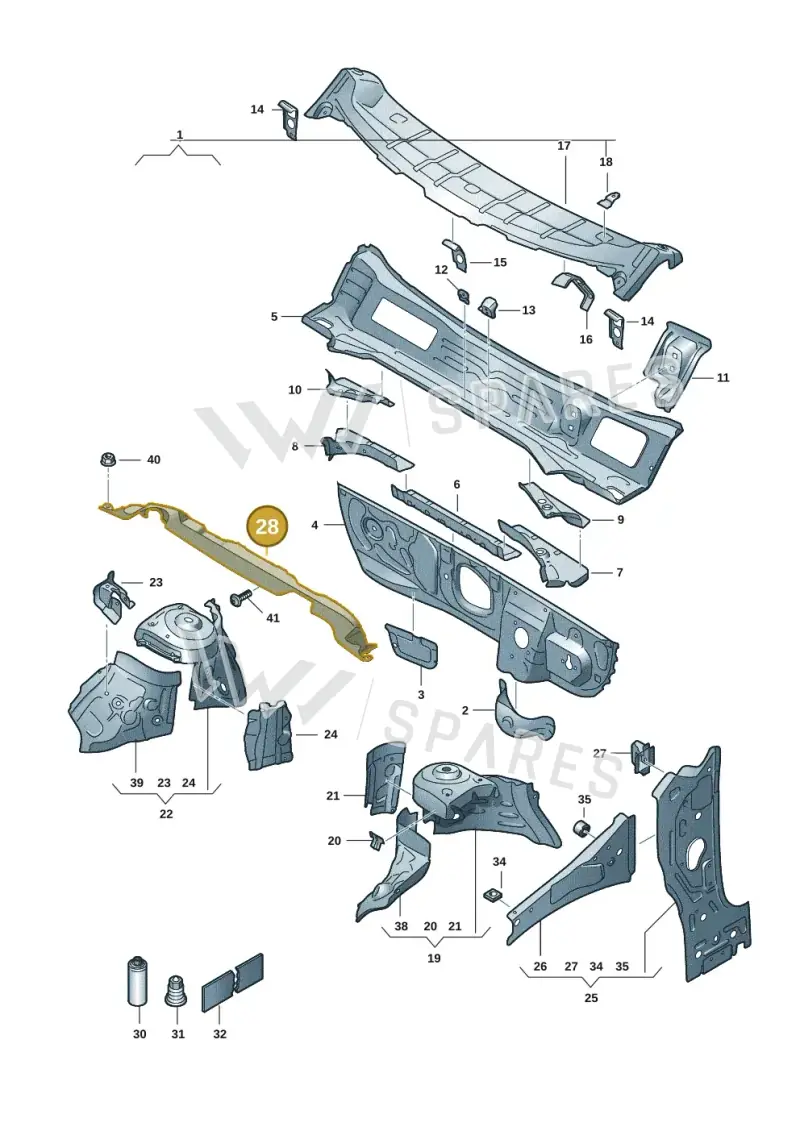 6VA805275 — Skoda Fabia (2021-2022) diagram 6vn805050, position 28