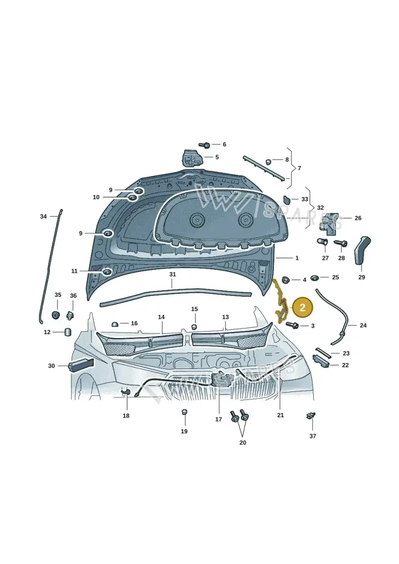 6VA823301A — Skoda Fabia (2021-2022) diagram 6vn823000, position 2