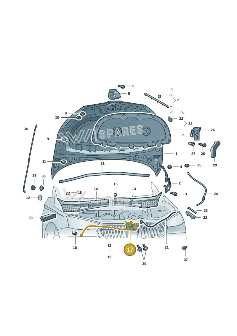 6VA823509A — Skoda Fabia (2021-2022) diagram 6vn823000, position 17