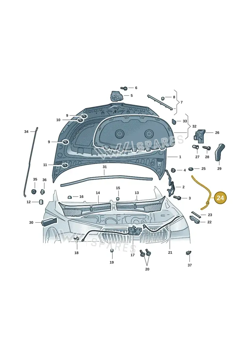 6VA823535B — Skoda Fabia (2021-2022) diagram 6vn823000, position 24