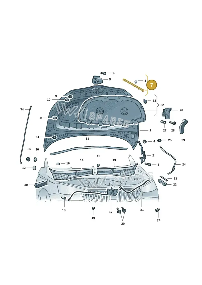 6VA823707 — Skoda Fabia (2021-2022) diagram 6vn823000, position 7