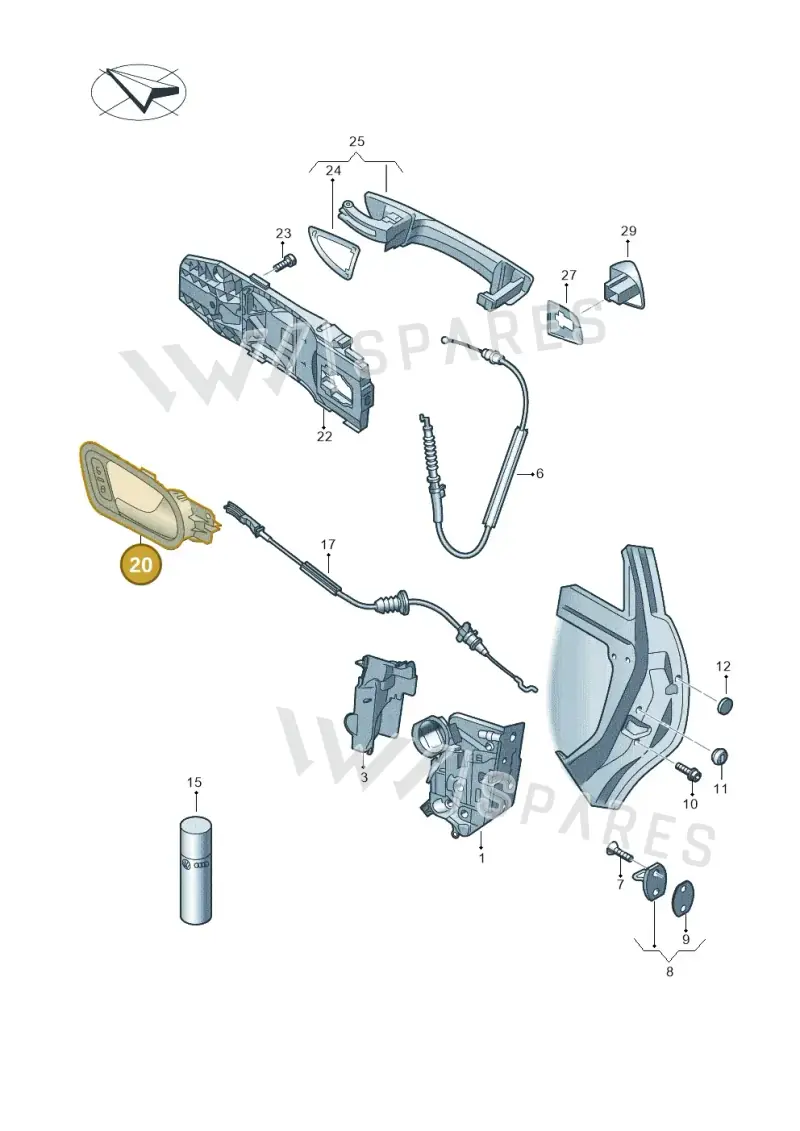 6VA837225B2ZZ — Skoda Fabia (2021-2022) diagram 649839000, position 20