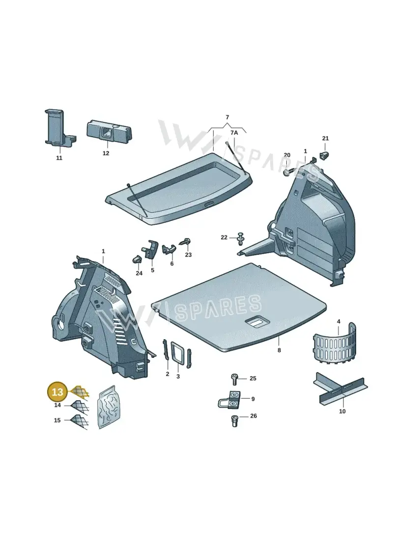 6VA867689A7EY — Skoda Fabia (2021-2022) diagram 6vn867080, position 13