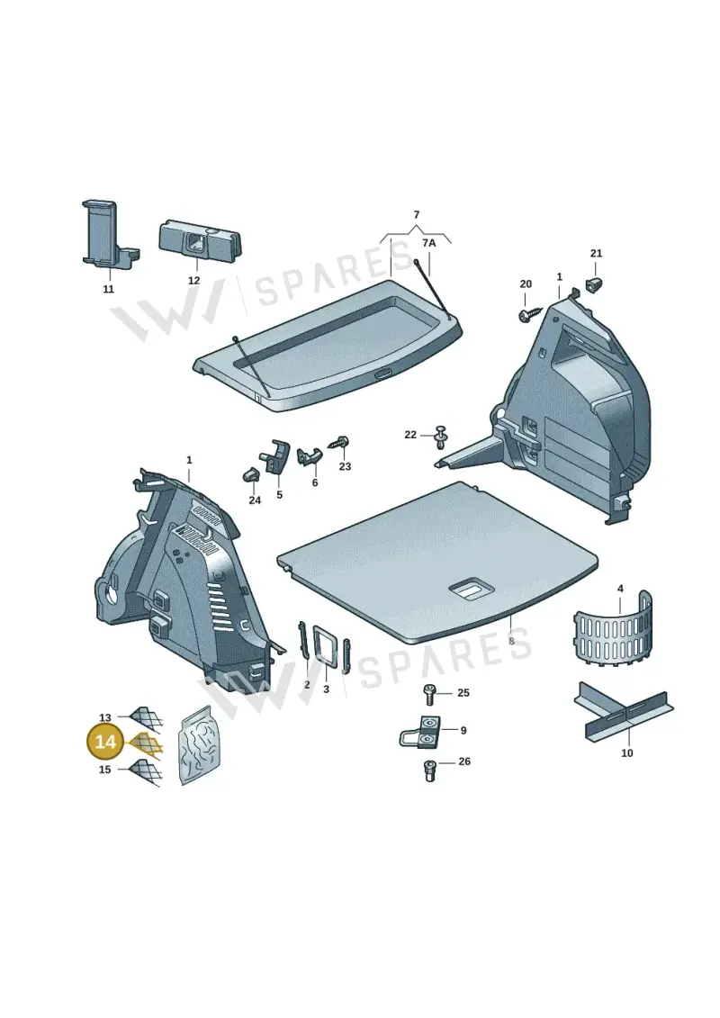 6VA867689B7EY — Skoda Fabia (2021-2022) diagram 6vn867080, position 14