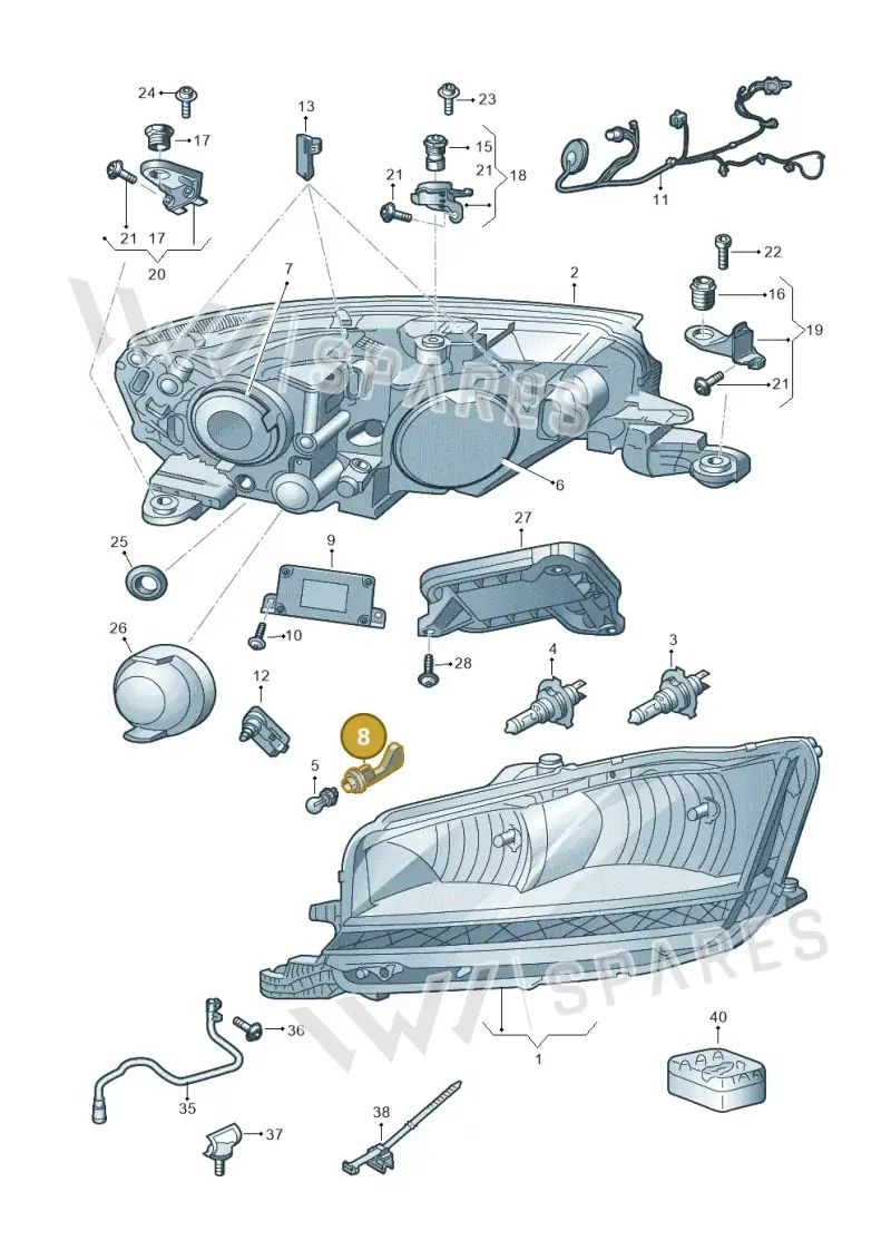 6VA941155 — Skoda Fabia (2014-2022) diagram 797941011, position 8