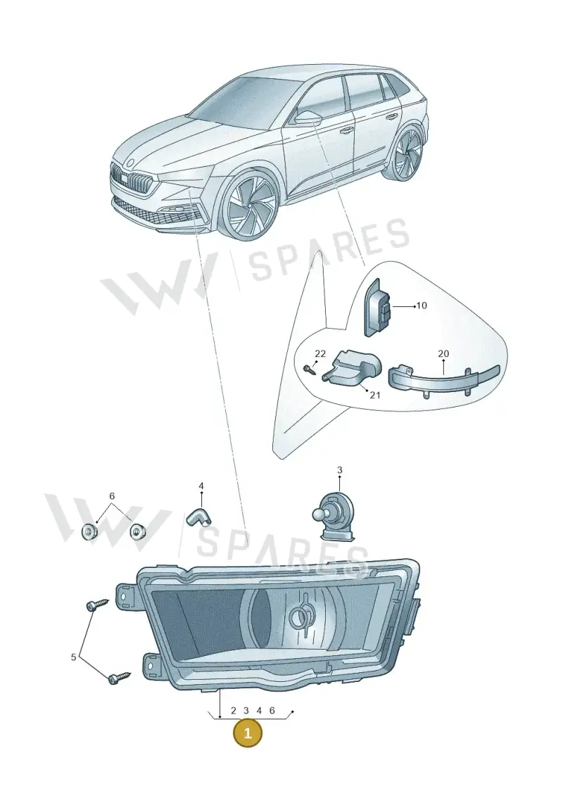 6VA941699 — Skoda Fabia (2021-2022) diagram 584941040, position 1