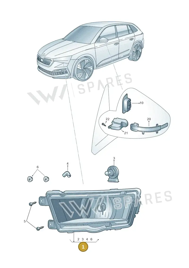 6VA941700 — Skoda Fabia (2021-2022) diagram 584941040, position 1