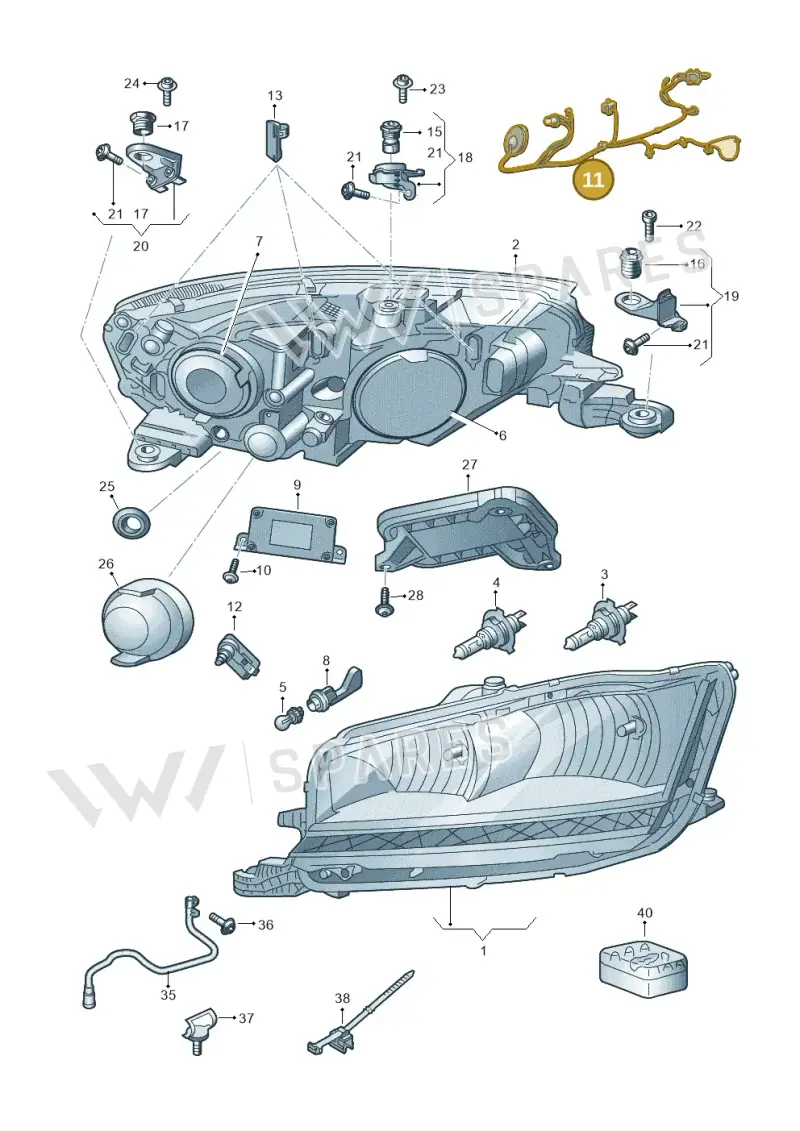 6VA941813 — Skoda Fabia (2014-2022) diagram 797941011, position 11