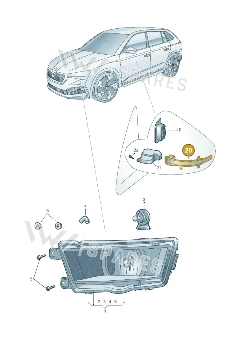 6VA949101 — Skoda Fabia (2021-2022) diagram 584941040, position 20