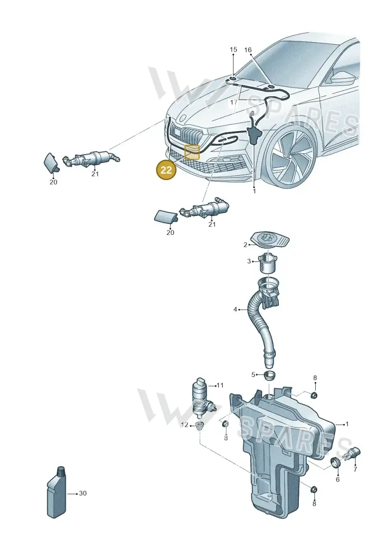 6VA955970 — Skoda Fabia (2021-2022) diagram 584955010, position 22