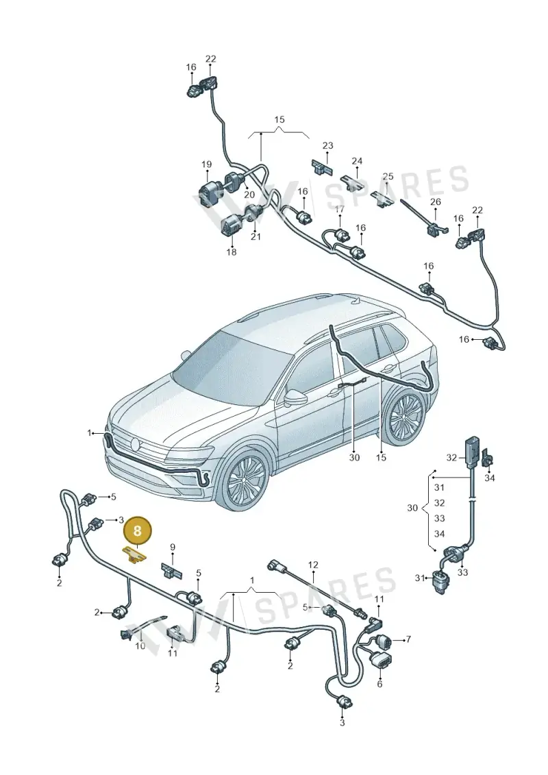 6VA971818A — Skoda Karoq (2017-2023) diagram 884971900, position 8