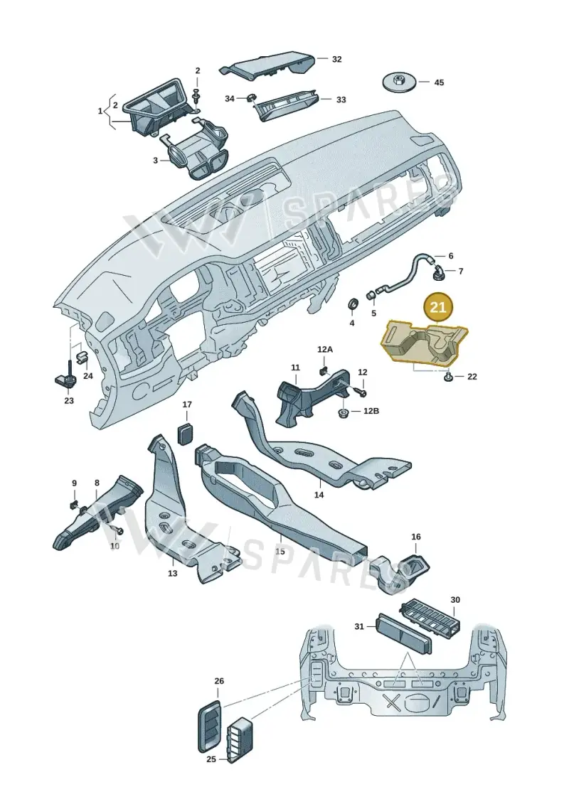 6VB819593 — Skoda Fabia (2021-2022) diagram 6vn819010, position 21
