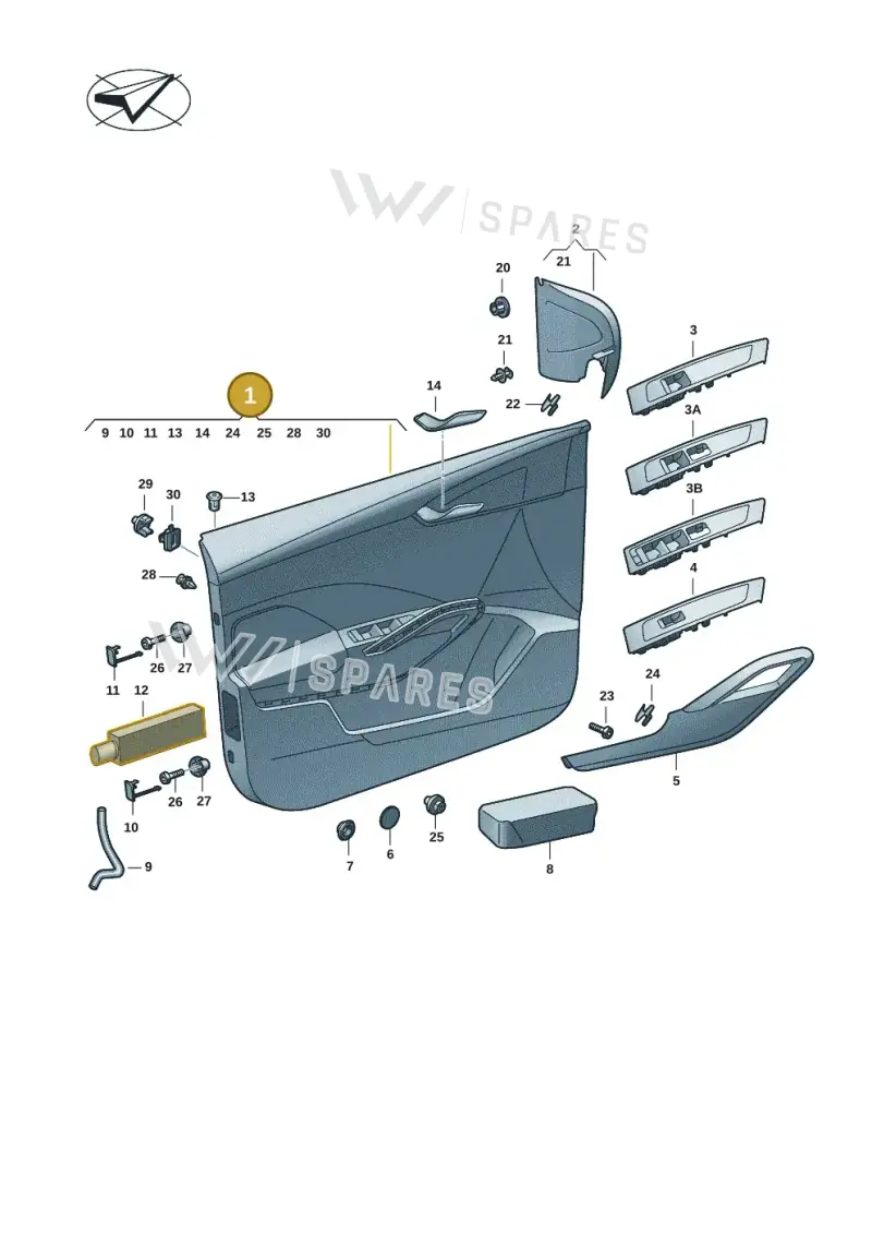 6VB867014AQTMK — Skoda Fabia (2021-2022) diagram 6vn867000, position 1