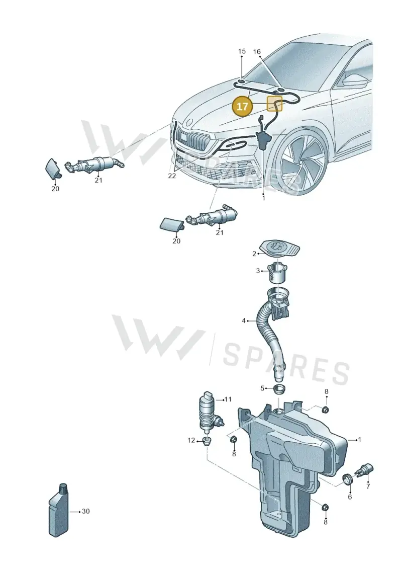 6VB955667A — Skoda Fabia (2021-2022) diagram 584955010, position 17