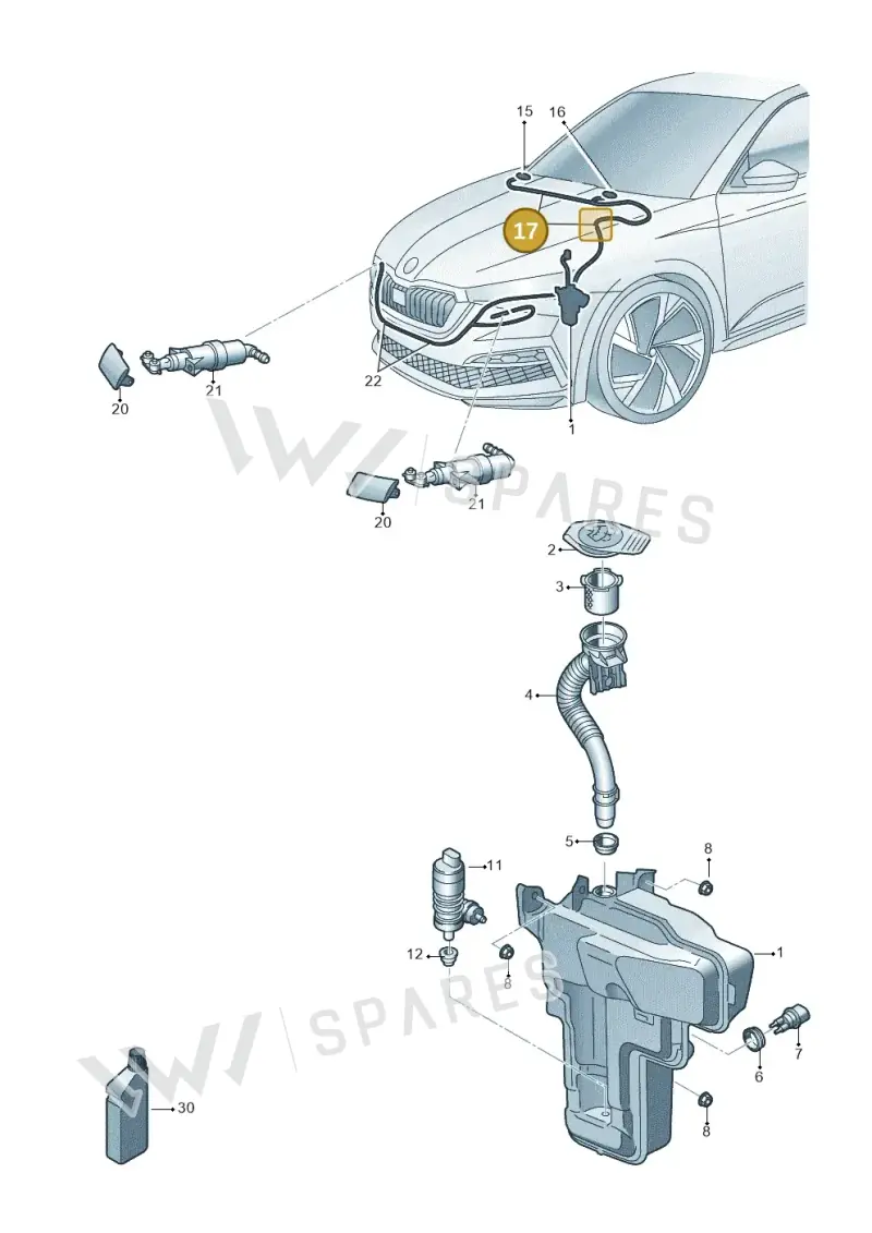 6VB955667 — Skoda Fabia (2021-2022) diagram 584955010, position 17