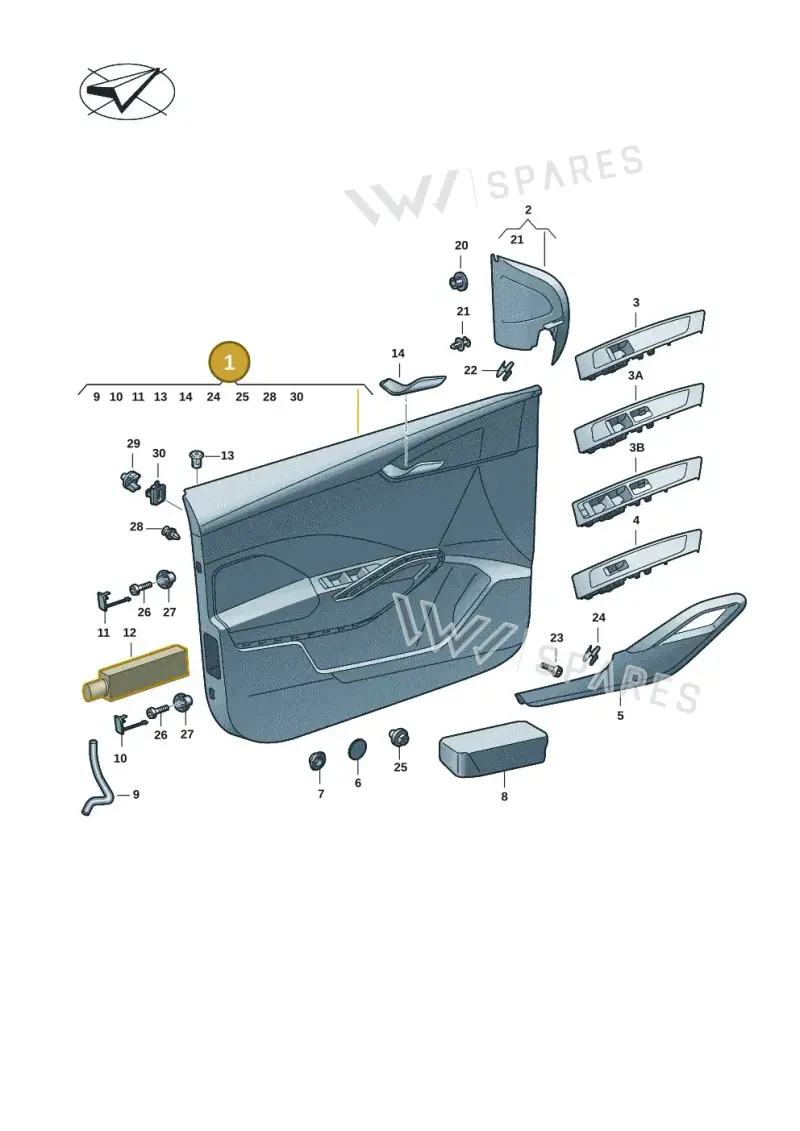 6VC867013AQTMK — Skoda Fabia (2021-2022) diagram 6vn867000, position 1