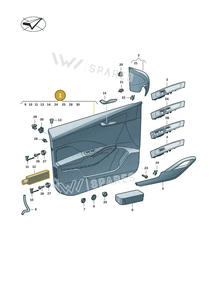 6VC867014BMFZV — Skoda Fabia (2021-2022) diagram 6vn867000, position 1
