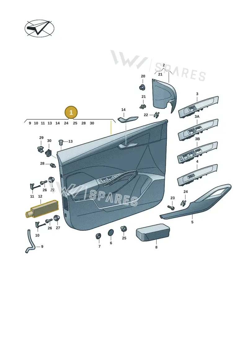 6VC867014BRTMK — Skoda Fabia (2021-2022) diagram 6vn867000, position 1