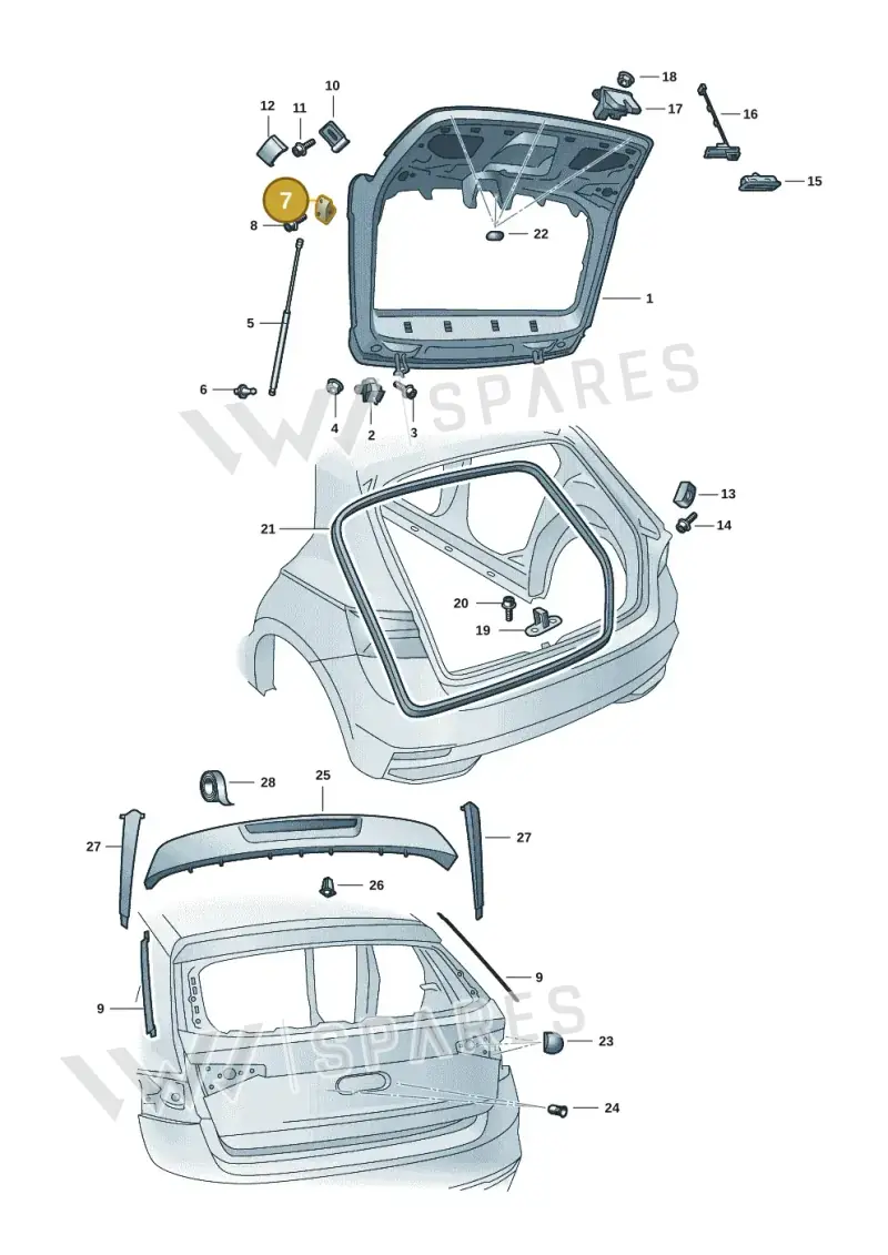 6VE827428 — Skoda Fabia (2021-2022) diagram 6vn827000, position 7