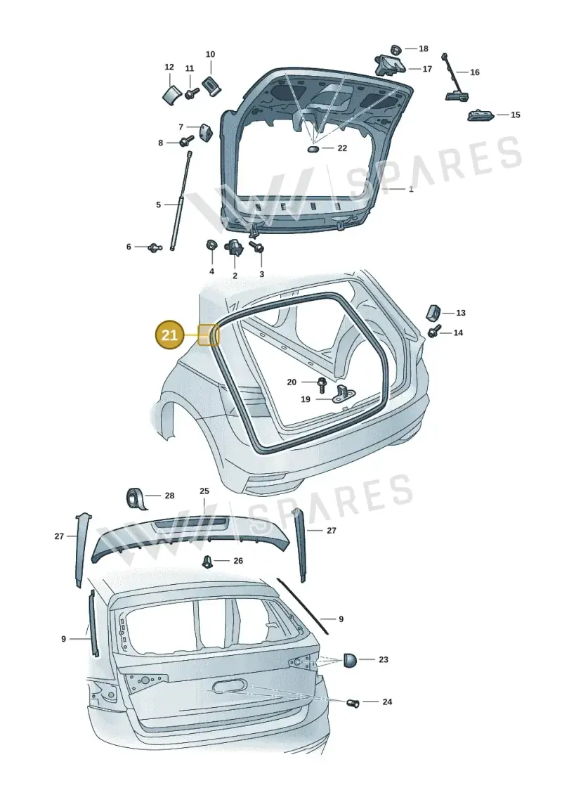 6VE827705G5AP — Skoda Fabia (2021-2022) diagram 6vn827000, position 21