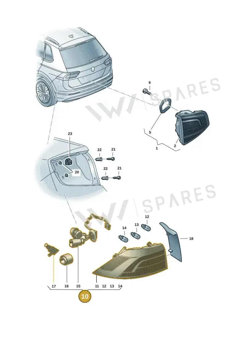 6VE945095 — Skoda Fabia (2021-2022) diagram 6vn945000, position 10