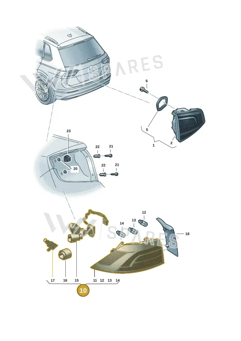 6VE945096 — Skoda Fabia (2021-2022) diagram 6vn945000, position 10