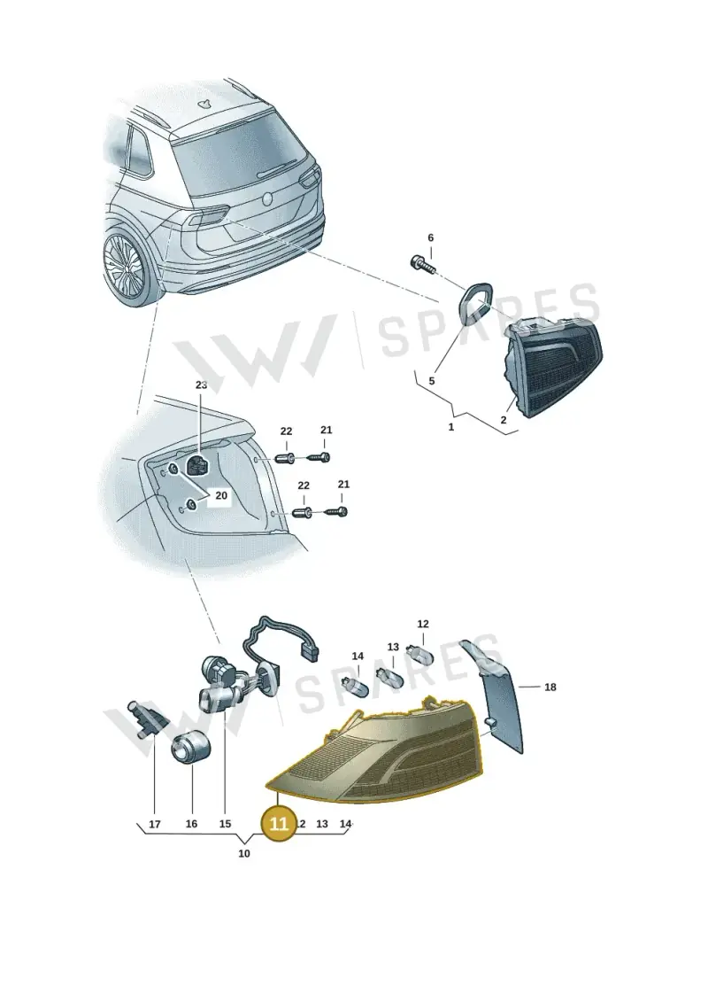 6VE945111 — Skoda Fabia (2021-2022) diagram 6vn945000, position 11