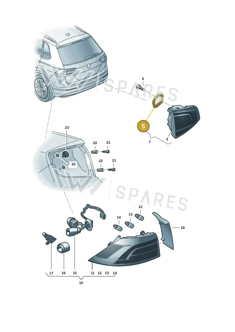 6VE945197 — Skoda Fabia (2021-2022) diagram 6vn945000, position 5