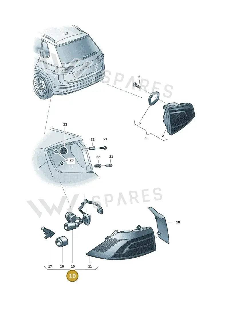6VE945207 — Skoda Fabia (2021-2022) diagram 6vn945000, position 10