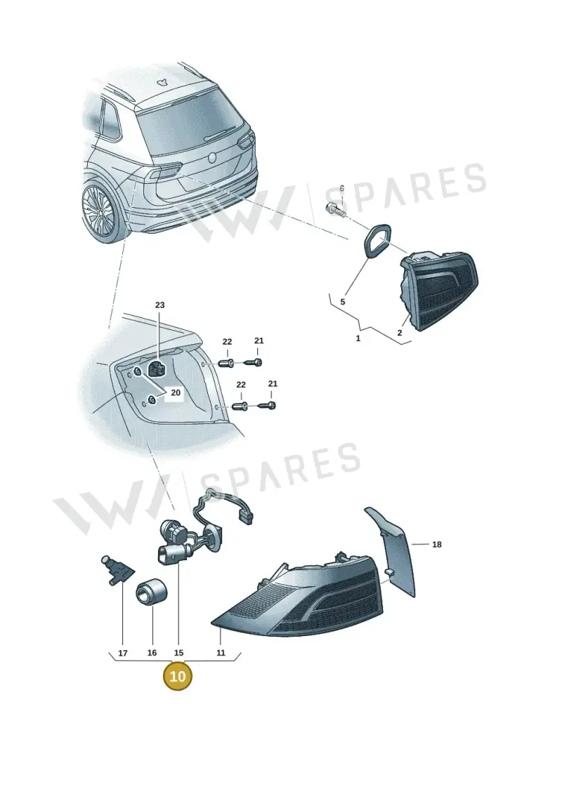 6VE945208 — Skoda Fabia (2021-2022) diagram 6vn945000, position 10