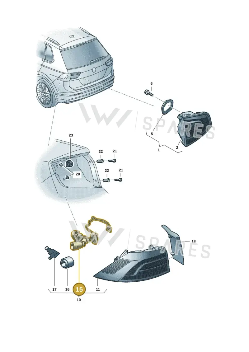 6VE945231 — Skoda Fabia (2021-2022) diagram 6vn945000, position 15