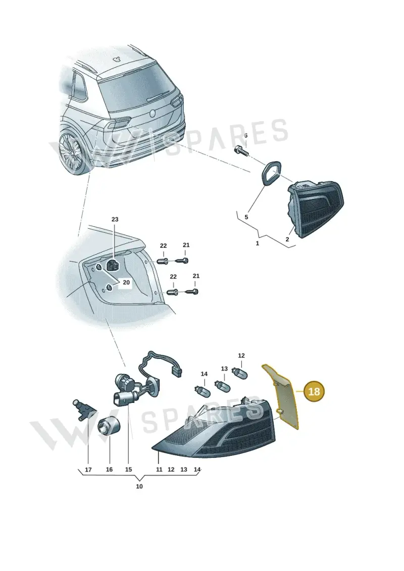 6VE945312 — Skoda Fabia (2021-2022) diagram 6vn945000, position 18