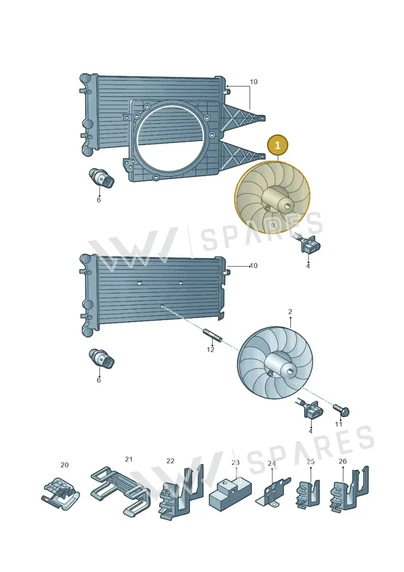 6X0959455C — Skoda ROOMSTER               06> (2006-) diagram 608959500, position 1