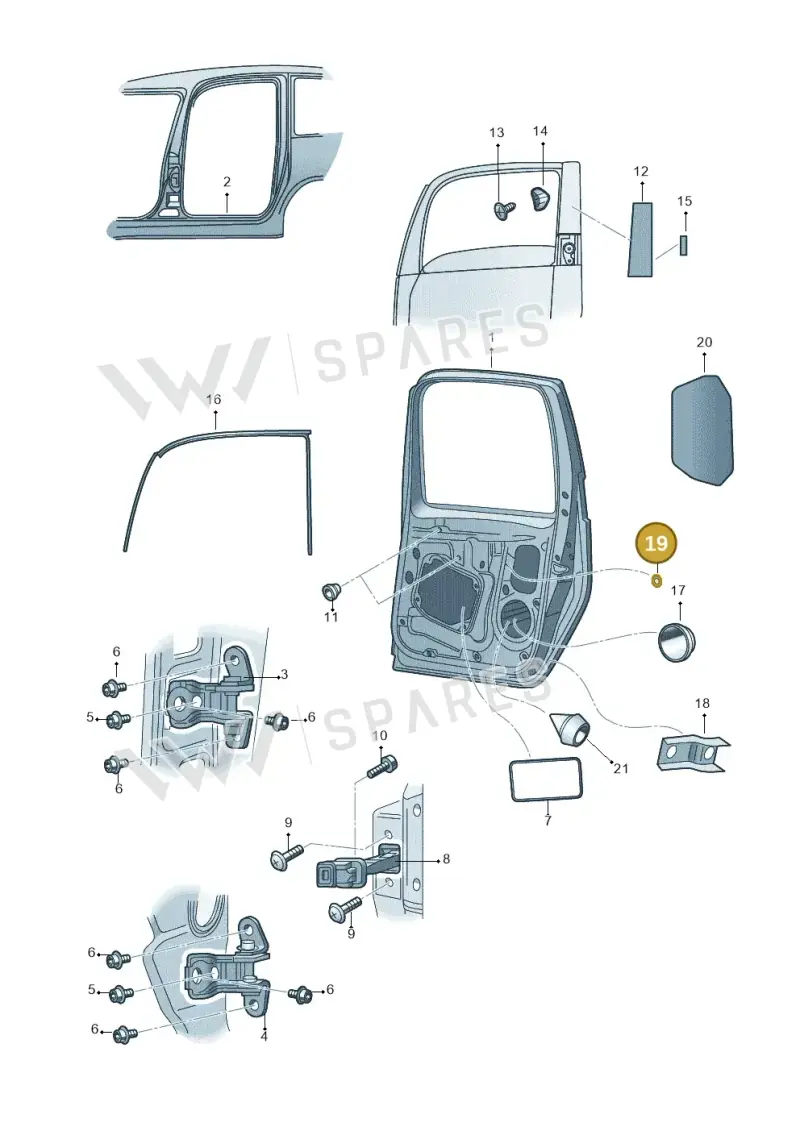 6Y0862317A — Skoda Roomster (2010-2015) diagram 481833100, position 19