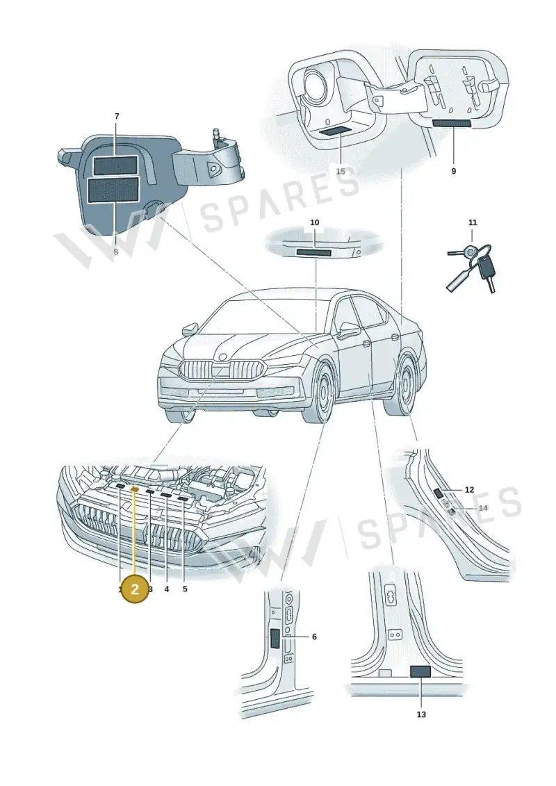 701010002AA — Skoda Superb Combi (2023-) diagram 3p0010000, position 2